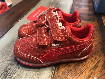 red glitter tennis shoes
