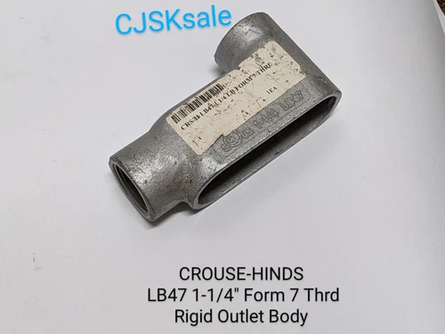 CROUSE HINDS LB-47  1-1/4" Form 7 Thrd Rigid Outlet Body (NEW).