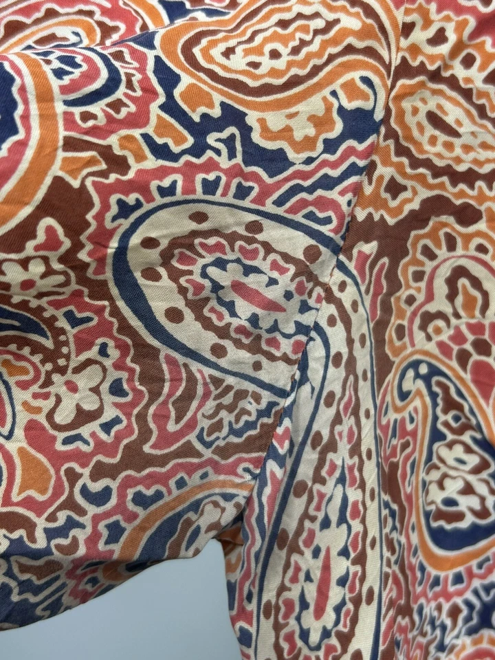 Banana Republic Women’s Orange Floral Top Short Sleeve, Size S      1I - Image 4 of 4