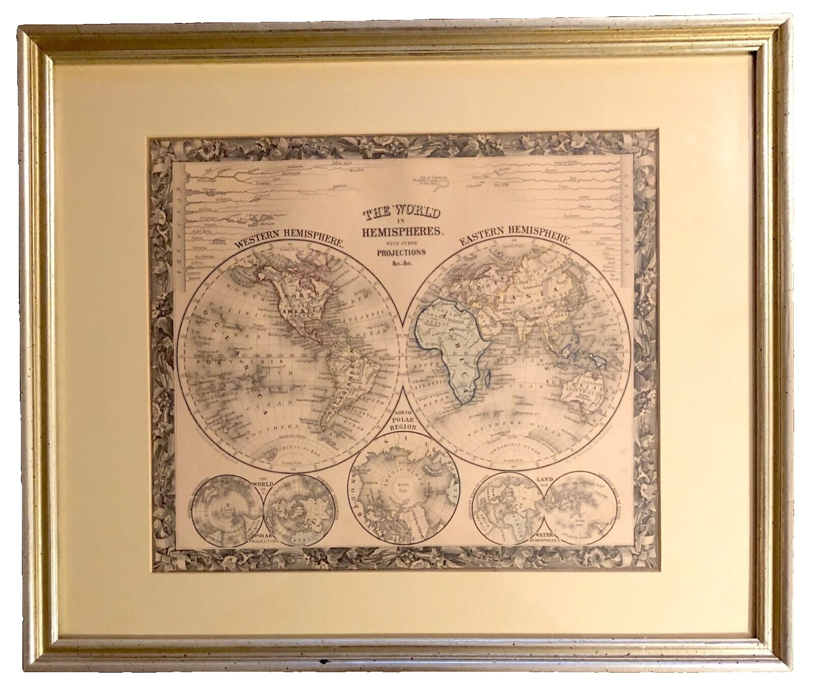 Vintage Reproduction 1800-1899 Antique World Maps & Atlases