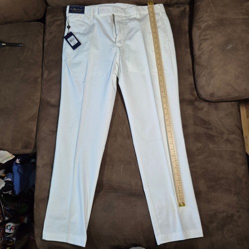 NWT DEAD STOCK POLO RALPH LAUREN TWILL STRETCH CHINO PANTS WHITE 36x32 (SOILED)