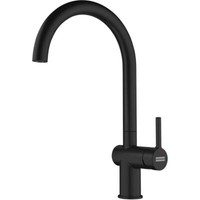 Franke Messing Hochdruck Armatur, Wasserhahn Active J Festauslauf Black Matt Sei