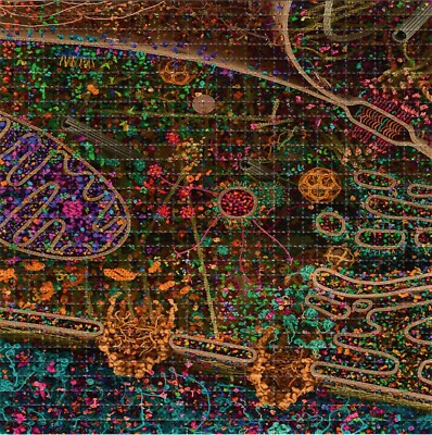 Cellular Structure BLOTTER ART perforated tabs psychedelic art