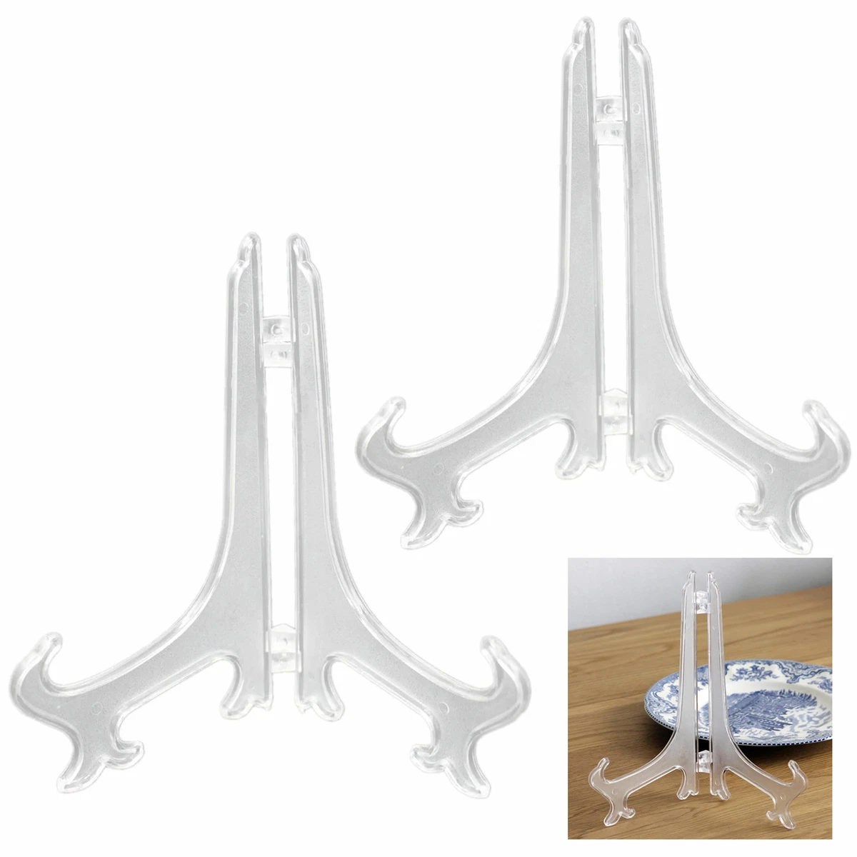 2pc Large Decorative Plate Holder Display Stand Easel Picture Frame  Pedestal 10