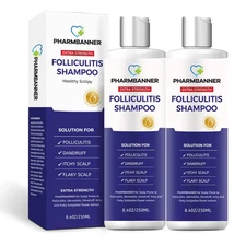 2Pcs Folliculitis, Seborrheic Dermatitis Shampoo, Anti Dandruff/Antifungal Sh...