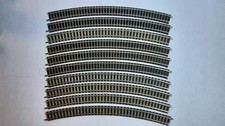 N (3) FLEISCHMANN  9130 - DIX RAILS COURBES - RAYON : 396,4 mm à 30 ° Bon ÉTAT