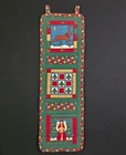 Handmade Primitive Christmas Hanging Wall Hanging Pendent 34" x 11" Vintage