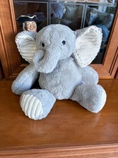 Lambs  Ivy jungle safari 12" elephant plush baby toys nursery decor gray EUC