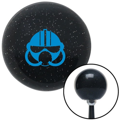 #ad Blue Gas Mask Black Metal Flake Shift Knob w M16x1.5 Insert Shifter Auto Brody $89.95