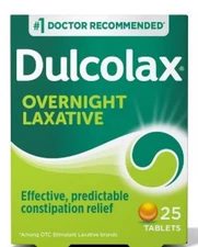 Dulcolax Overnight Laxative Tablets for Constipation Relief