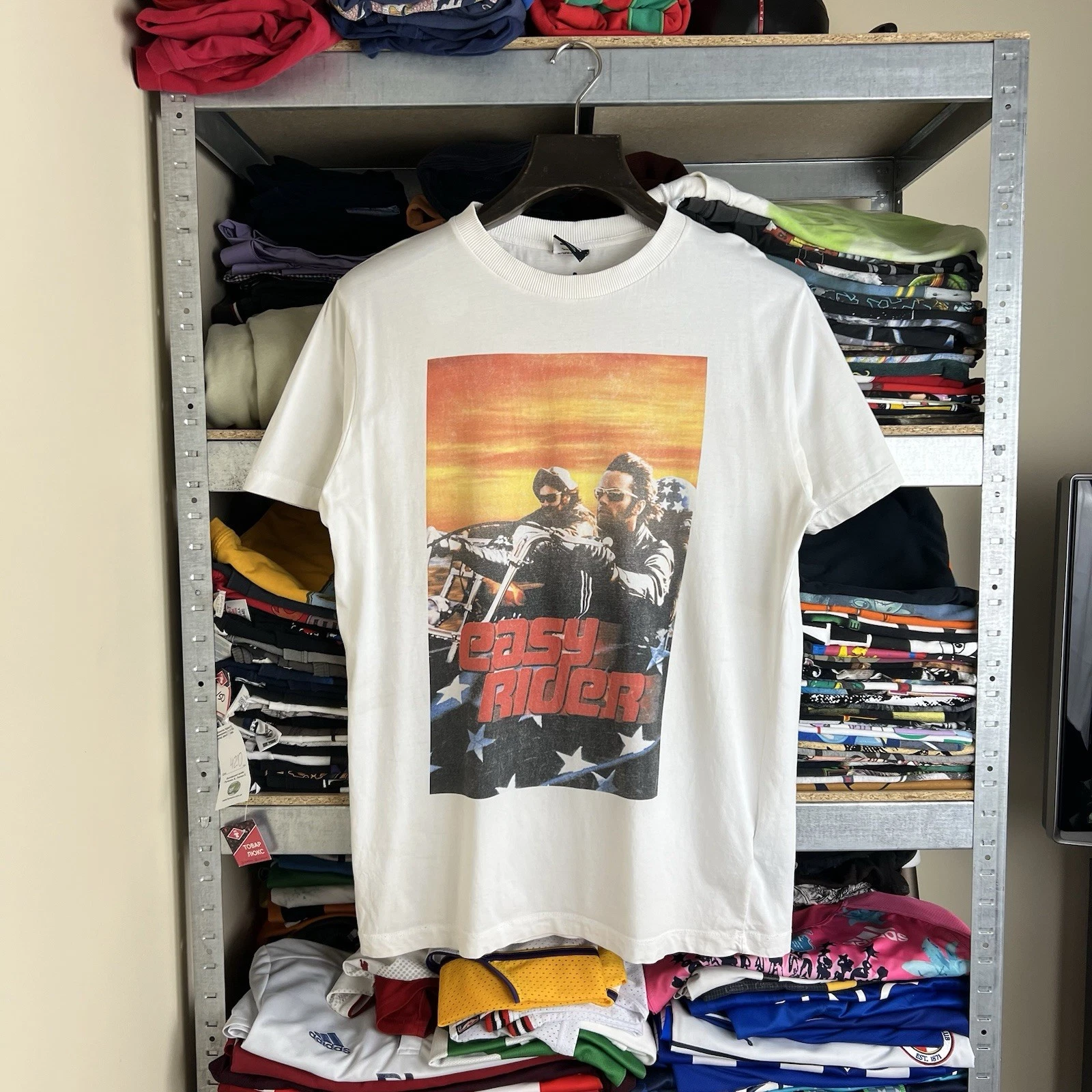 Raro! T shirt Marcelo Burlon x Easy Rider grande logo lusso