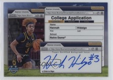 2024-25 Bowman U Chrome College Application Hannah Hidalgo #CAA-HH Auto 9et