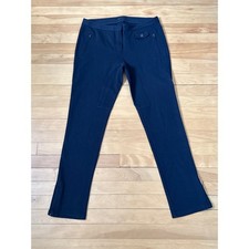 Theory Pants Size 10 Black Zipper Ankle Low Rise Made in USA Style 80776224 EUC