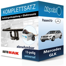 F&uuml;r Mercedes GLK 08- AUTO HAK Anh&auml;ngerkupplung abnehmbar + 13polig E-Satz neu