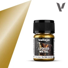 Vallejo Model Color 70793 Metallic Liquid Rich Gold 35ml Bottle