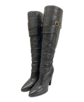CELINE Boots Women's Size 39 Black Leather