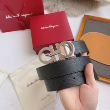 Blau/Schwarzer Salvatore Ferragamo Wendegürt...