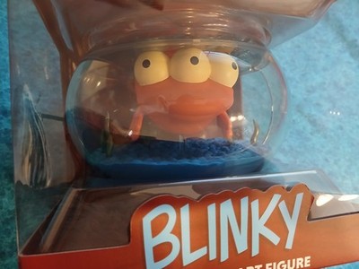 RARE LIFESIZE SIMPSONS BLINKY GOLDFISH PET 3 EYED FISH in FISHBOWL COLLECTIBLE