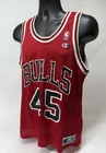 Chicago Bulls Champion Authentic Vintage Michael Jordan #45 Jersey Red Size 40