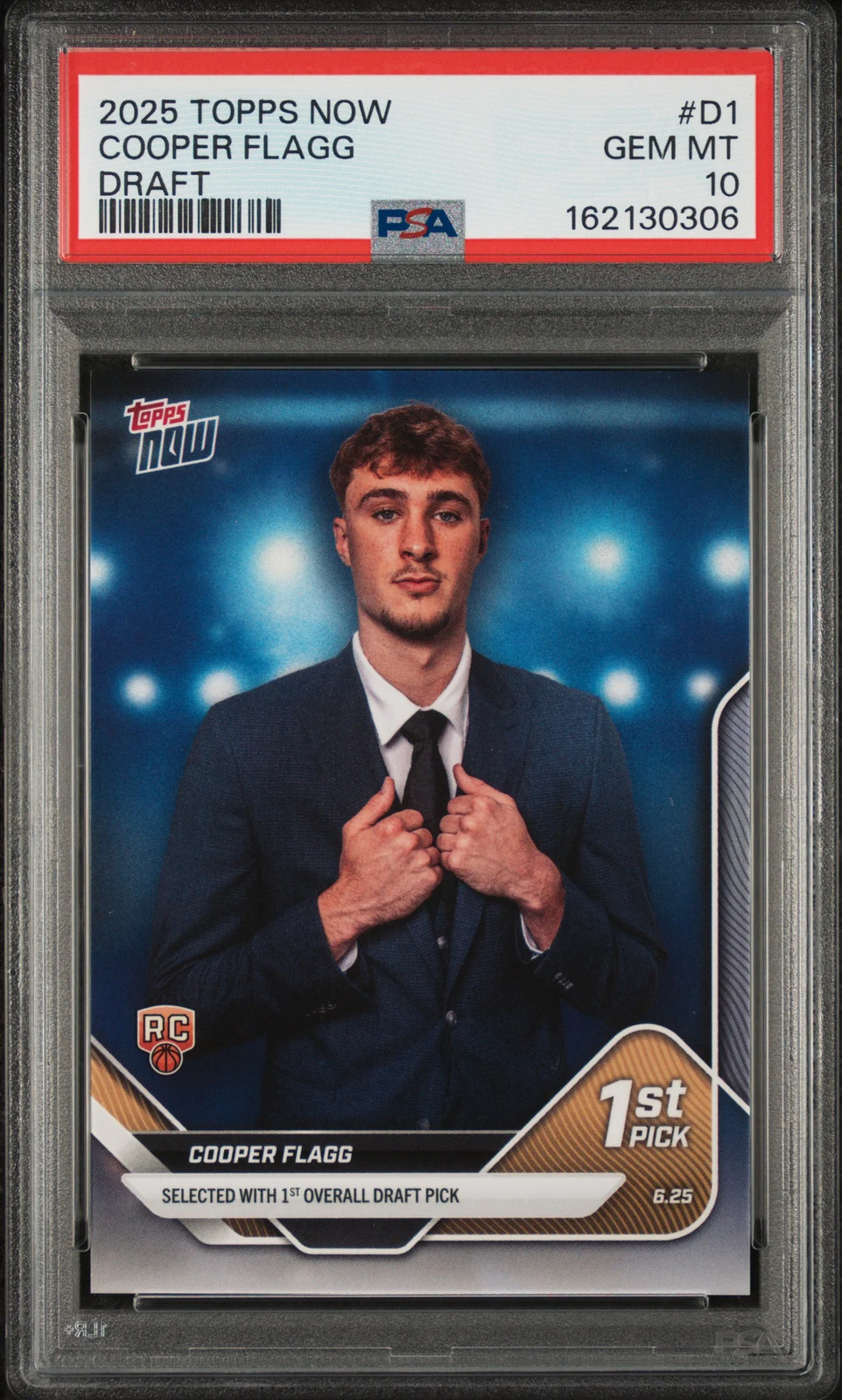 2025 Topps Now Draft Cooper Flagg #D1 PSA 10