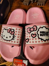 HELLO KITTY by SANRIO WOMEN'S SIZE 8 Hot Pink, slip on slides SHOES NWT