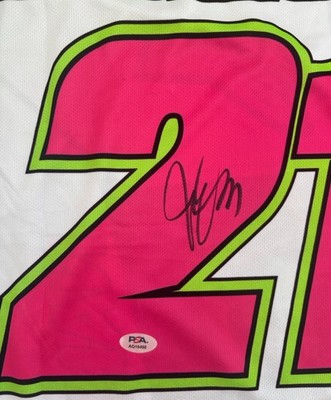 スポーツ選手 THE warroar message autograph Jason Anderson Signed Kawasaki Racing Supercross #21 Jersey PSA