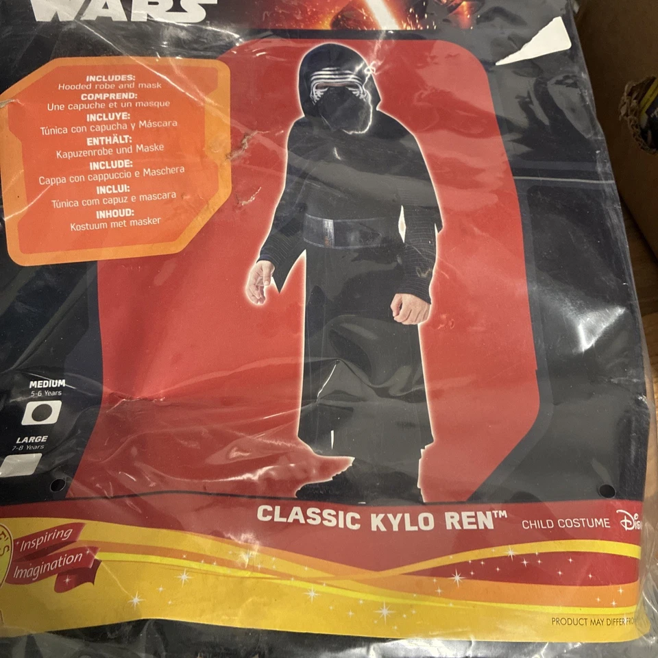 Star Wars Kylo Ren The Force Awakens Costume Childrens Fancy Dress Age 5-6 NEW - Image 3 of 4