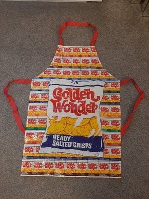 Golden Wonder Chips Vintage Retro Küchenschürze Pinny PVC Baumwolle Grill Party
