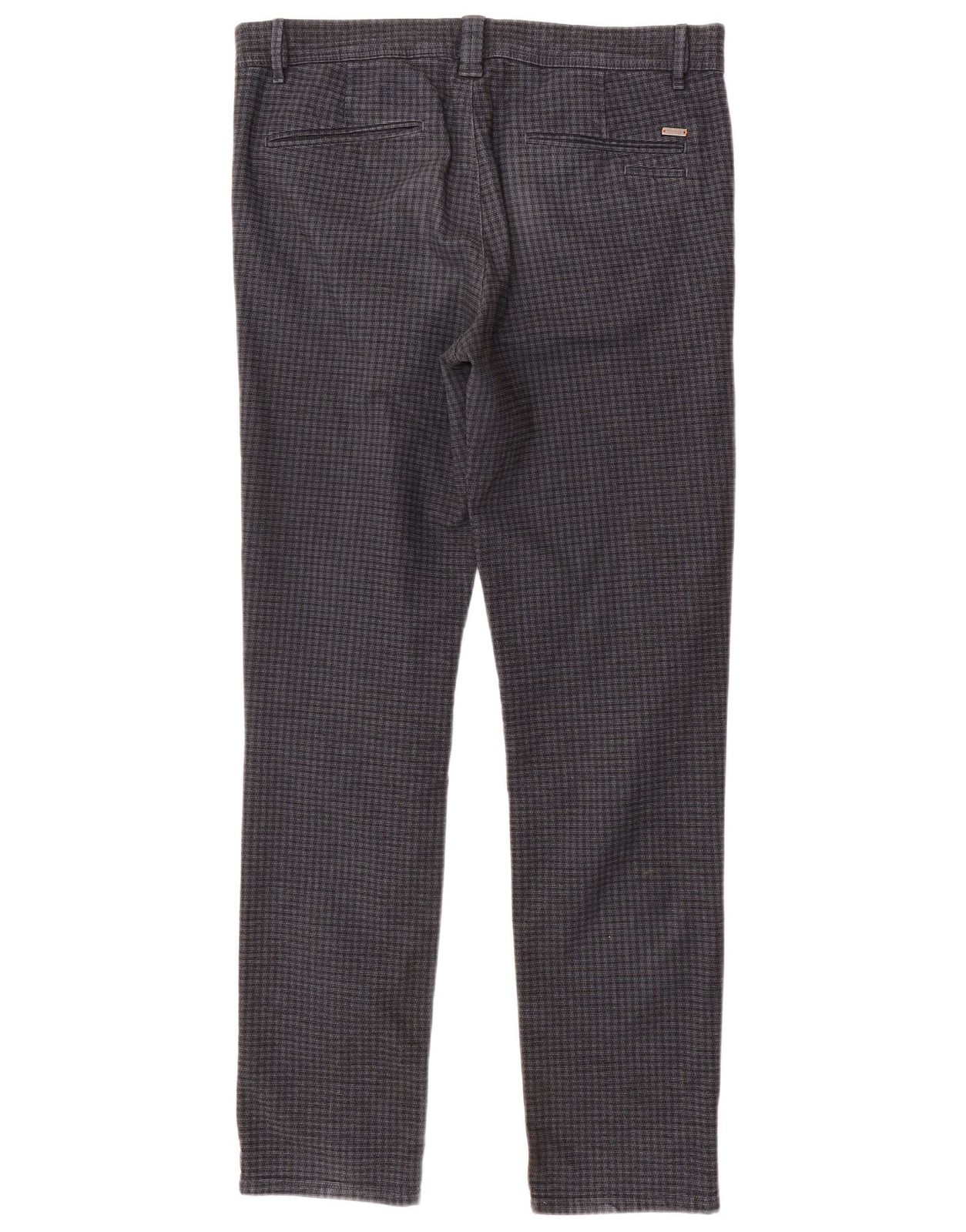 HUGO BOSS Mens Tapered Chino Trousers W34 L33 Grey Pinstripe Cotton DY19 thumbnail 2