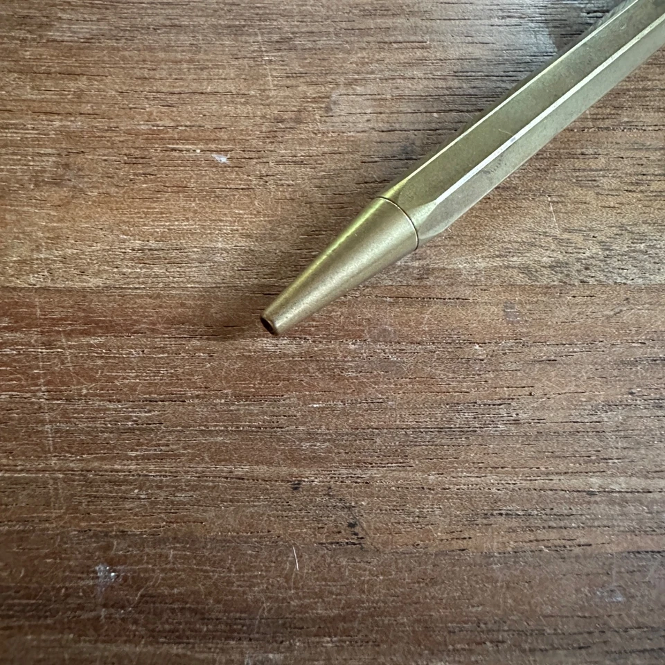 Винтажная тонкая латунная шариковая ручка Ystudio 5 дюймов - Изображение 3 из 4