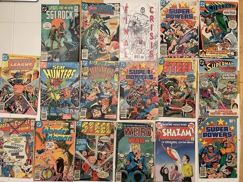 17 pc DC COMICS Vintage Lot Wonder Woman Superman Justice League Society Shazam