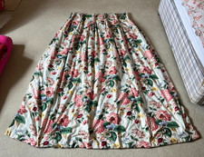 Pair of thick interlined floral curtains