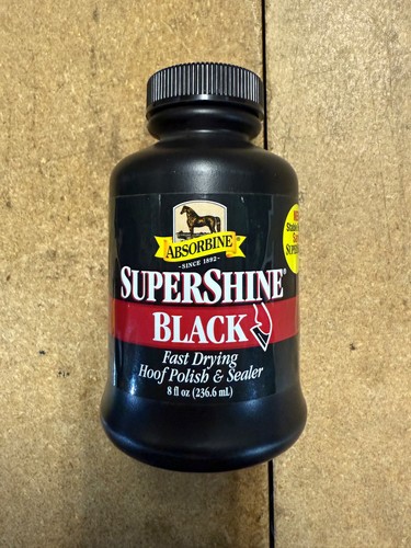 Absorbine SuperShine schnell trocknende Hufpolitur & Versiegelung 8 Oz. Schwarz - Bild 1 von 2