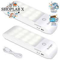 LED Nachtlicht Mit Bewegungsmelder 2 StüCk Aufladbar USB 4000K Warmweiß
