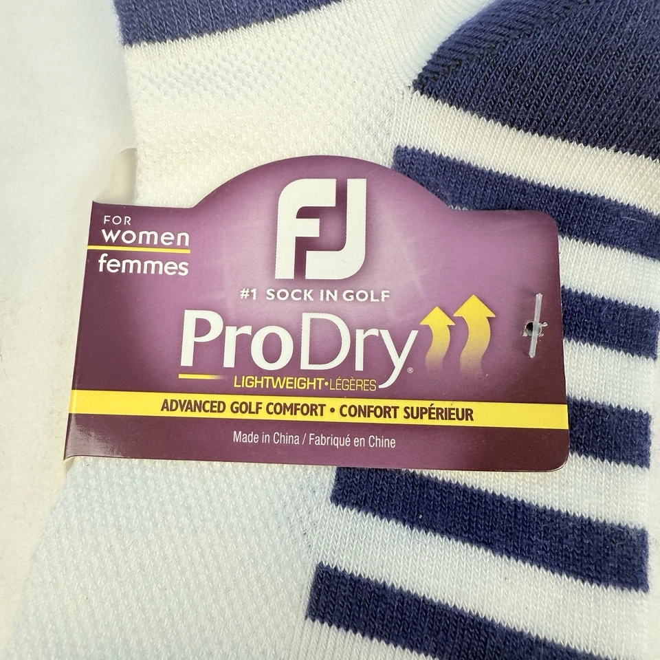 2 PAIRS FootJoy ProDry Low Cut Socks Women's Sz 6-9 Golf FJ Purple & Turquoise - Image 3 of 4