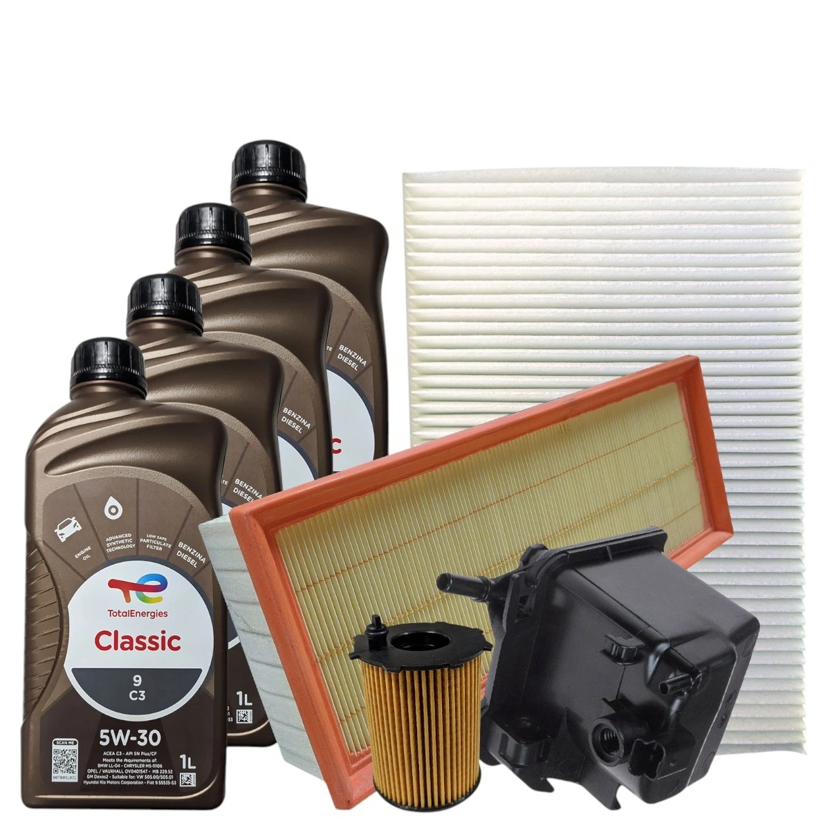 TAGLIANDO 4 FILTRI Olio Originale Total 5W30 Peugeot 206 Plus 1.1 Benzina 60 Cv EUR 78,90 - IT - Foto 6