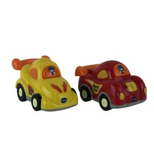 VTech Go Go Smart Wheels Race Car Lot of 2 Red Yellow Interactive Toy Vehicles