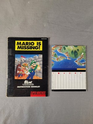 Mario is Missing!, Nintendo SNES, Manual & Poster Only!