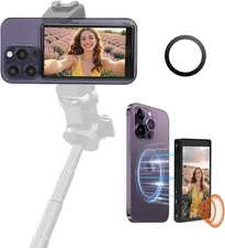 Phone Vlog Selfie Monitor Screen, Magnetic Phone Holder Clip PH01 MAXNMW Black