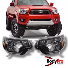 For 2012-2015 Toyota Tacoma Black Headlamp Clear Lens Headlight Leftright