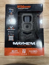 Wildgame Innovations Mayhem Cellular Trail Camera 80Ft. Illumination 30MP Gray