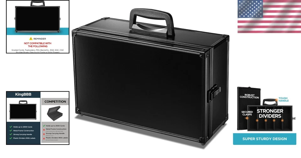 Versátil Estuche de Transporte de Tarjetas de Juego - Incluye 8 Divisores para Organización Total Foto 2 de 4