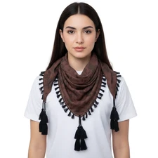 Desert Tactical Cotton Keffiyeh Arab Scarf Shawl – Unisex Fashion Head Wrap