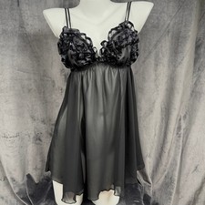 Vintage Y2K Victoria's Secret Sheer Babydoll Ruffle Fairy Grunge Coquette Slip M
