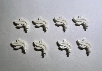 Lego Lot Of 8 White Feathers Feather Hat Minifigure New City Knights Castle