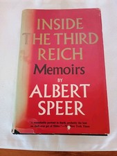 Inside the Third Reich Memoirs by Albert Speer (1970 HC DJ, Book Club Edition)