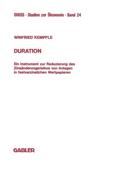 Winfried Kempfle | Duration | Taschenbuch | Deutsch (2012) | Vii | Gabler Verlag-image