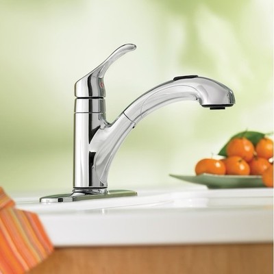Moen Renzo Chrome Single Handle Pull-out Kitchen Faucet CA87316C
