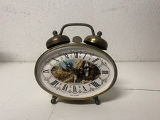 ANTICO OROLOGIO DA TAVOLO SVEGLIA  ANTICA  VINTAGE A CORDA   Madonna