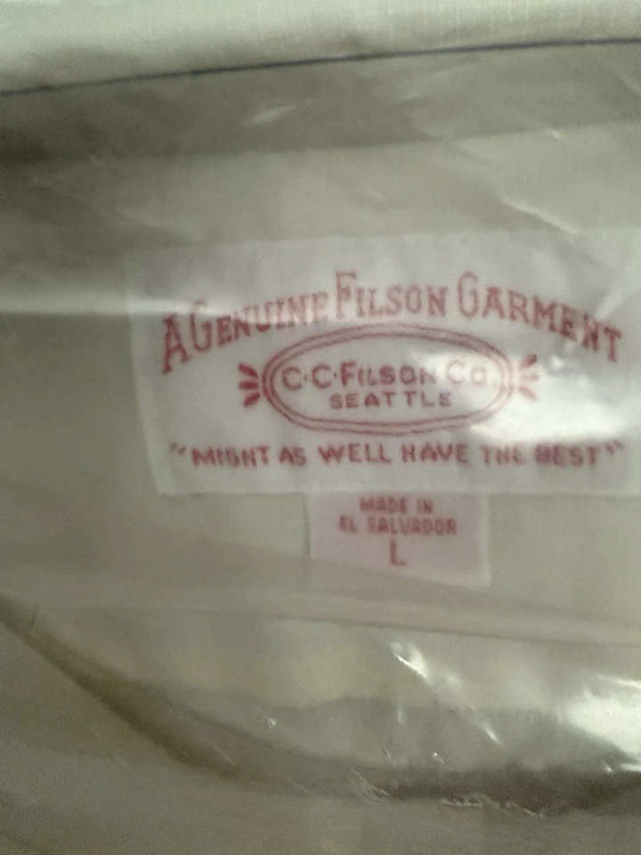 NWT Vintage Filson Short Sleeve Worksheet Salt 120481074 Large - Image 2 of 4